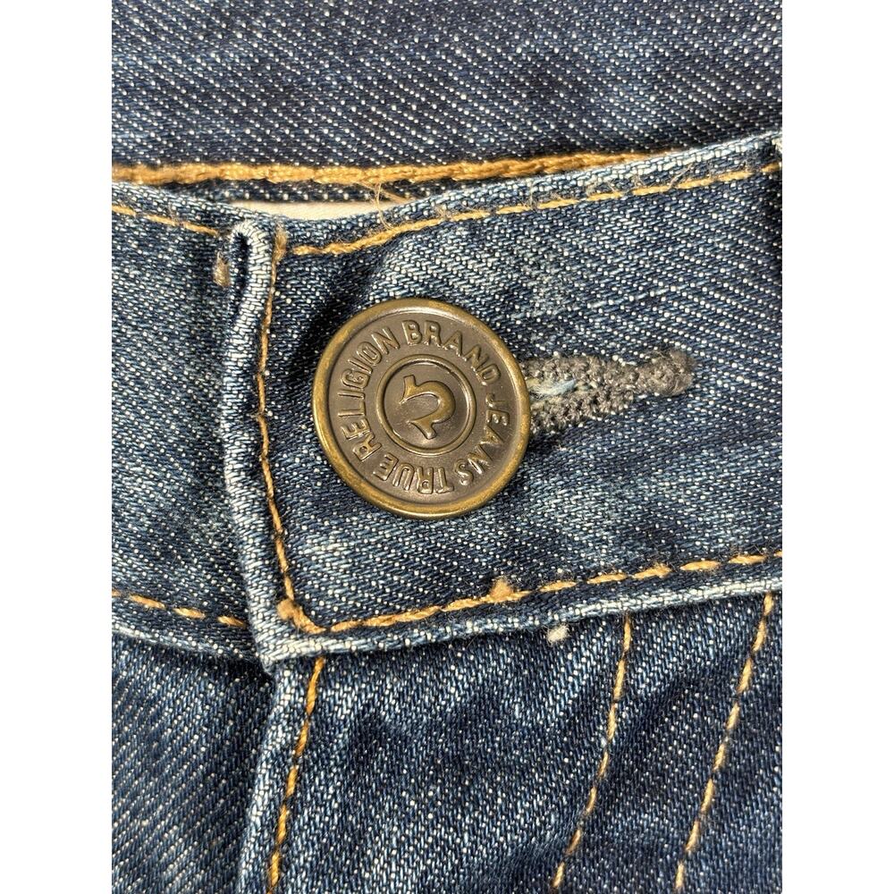 True Religion Jeans‎ Size 24 Denim Brianna Cotton Blue Low Rise Distressed - Picture 6 of 16